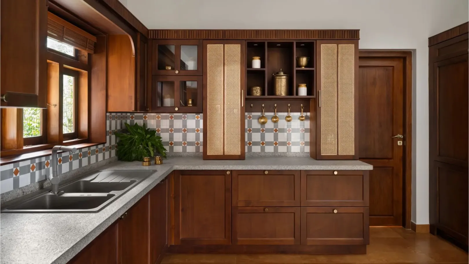 Modular kitchen interior built by ARK Civil and Interiors in Delhi